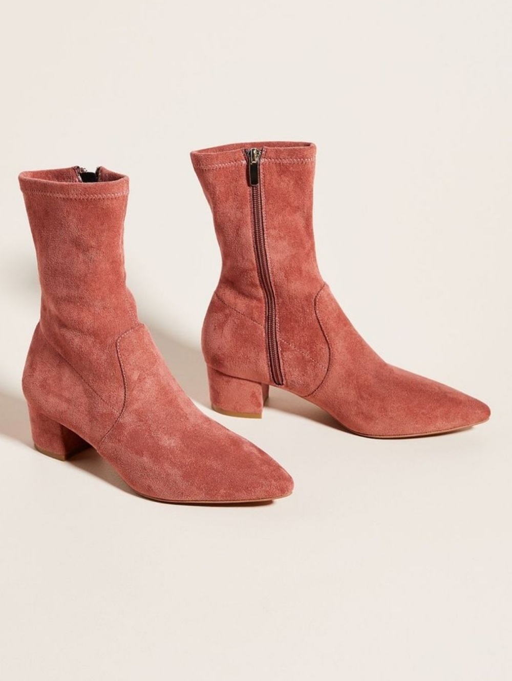 Anthropologie Silent D Auston Boots Tan Faux Suede Size 40 - Picture 12 of 12